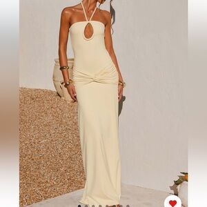 light yellow sacred maxi dress